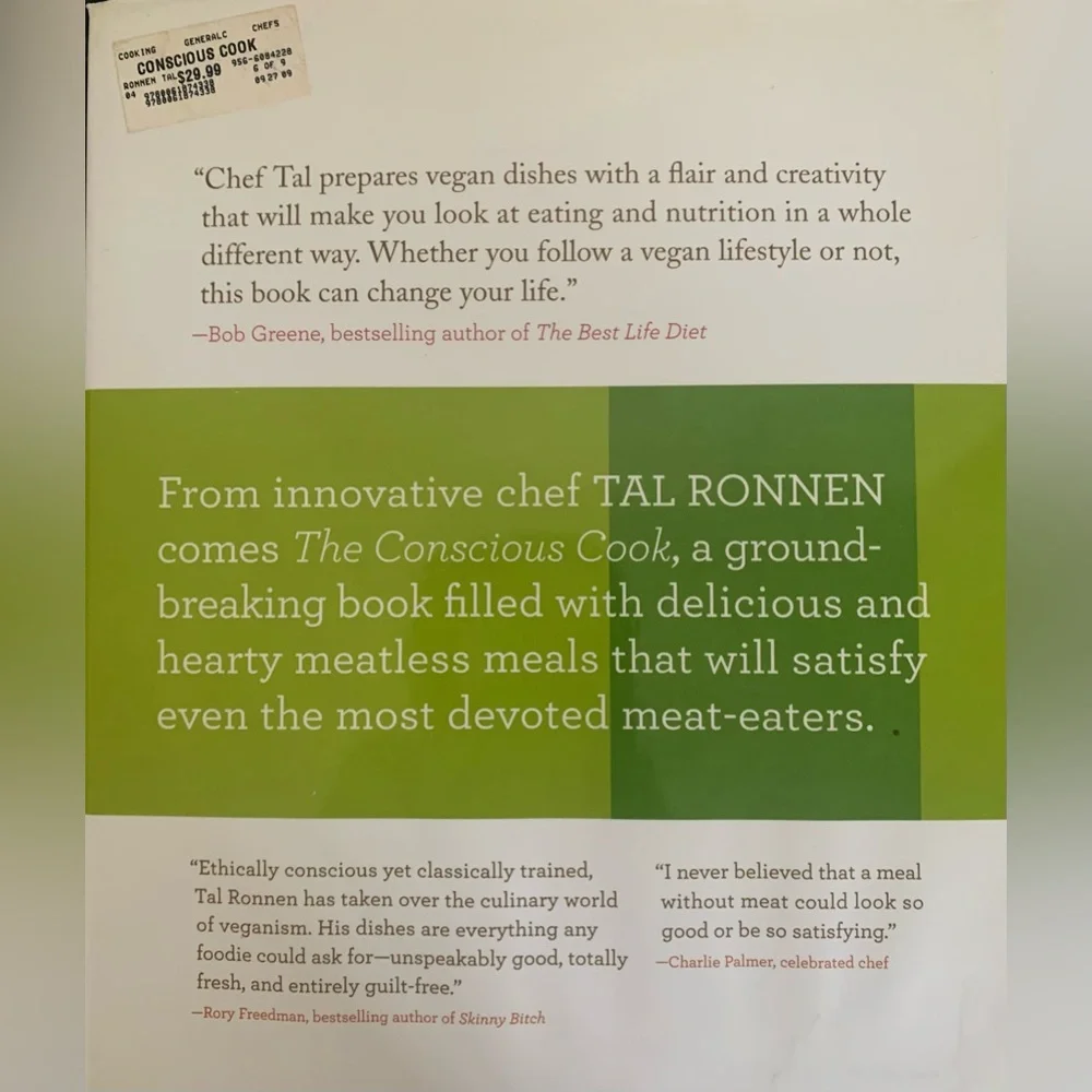 the conscious cook Tal Ronnen  Delicious MEATLESS recipes